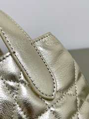Uubags Dior Small Toujours Bag Metallic Gold-Tone Macrocannage Calfskin 18.5x18.5x12cm - 3