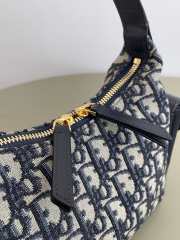 Uubags Dior Mini D-Dream Bag Blue Dior Oblique Jacquard and Smooth Calfskin 15x8x16cm - 3