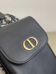 Uubags Dior Small D-Dream Bag Blue Dior Oblique Jacquard and Smooth Calfskin 22x10x16cm - 6