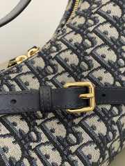 Uubags Dior Small D-Dream Bag Blue Dior Oblique Jacquard and Smooth Calfskin 22x10x16cm - 5