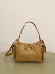 Uubags Dior Small D-Dream Bag Brown Macrocannage Lambskin 22x10x16cm - 1