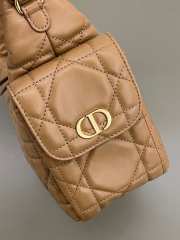 Uubags Dior Small D-Dream Bag Brown Macrocannage Lambskin 22x10x16cm - 6