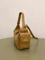 Uubags Dior Small D-Dream Bag Brown Macrocannage Lambskin 22x10x16cm - 4