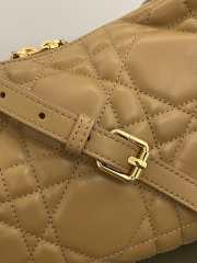 Uubags Dior Small D-Dream Bag Brown Macrocannage Lambskin 22x10x16cm - 2
