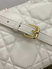 Uubags Dior Small D-Dream Bag White Macrocannage Lambskin 22x10x16cm - 5