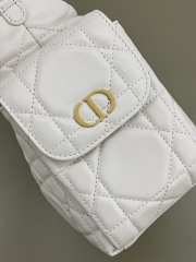 Uubags Dior Small D-Dream Bag White Macrocannage Lambskin 22x10x16cm - 2