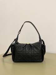 Uubags Dior Small D-Dream Bag Black Macrocannage Lambskin 22x10x16cm - 1