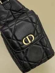 Uubags Dior Small D-Dream Bag Black Macrocannage Lambskin 22x10x16cm - 6