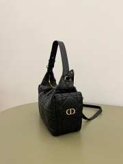 Uubags Dior Small D-Dream Bag Black Macrocannage Lambskin 22x10x16cm - 3