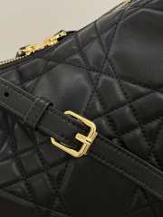 Uubags Dior Small D-Dream Bag Black Macrocannage Lambskin 22x10x16cm - 2