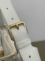 Uubags Small Dior Voyage Bag Latte Flat Macrocannage Grained Calfskin 22x9.5x15cm - 5