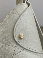 Uubags Small Dior Voyage Bag Latte Flat Macrocannage Grained Calfskin 22x9.5x15cm - 6