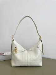 Uubags Medium Dior Voyage Bag Latte Flat Macrocannage Grained Calfskin 28x12x18cm - 1