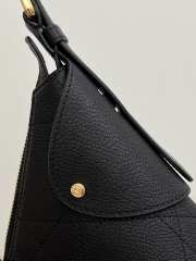 Uubags Small Dior Voyage Bag Black Flat Macrocannage Grained Calfskin 22x9.5x15cm - 5