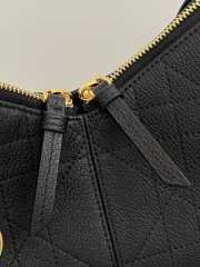 Uubags Small Dior Voyage Bag Black Flat Macrocannage Grained Calfskin 22x9.5x15cm - 2