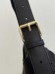 Uubags Medium Dior Voyage Bag Black Flat Macrocannage Grained Calfskin 28x12x18cm - 6