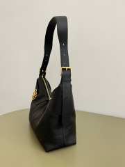 Uubags Medium Dior Voyage Bag Black Flat Macrocannage Grained Calfskin 28x12x18cm - 2