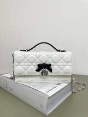 Uubags My Dior Mini Bag Two-Tone Latte and Black Cannage Lambskin 21x11.5x4.5cm - 1