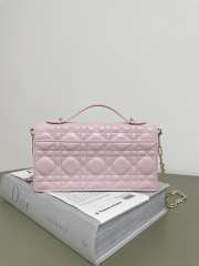 New Arrivals 2026 My Dior Mini Bag Rose Soupir Cannage Lambskin 21x11.5x4.5cm - 5