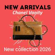 New Arrivals 2026 Chanel Vanity with chain calf suede, glossy lambskin & gold-tone metal in brown & black 17x19.5x5cm - 1