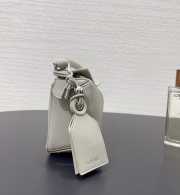 Uubags Loewe mini Featherlight Puzzle bag in shell grey nappa lambskin 18x12.5x7.5cm - 2