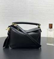 Uubags Loewe mini Featherlight Puzzle bag in black nappa lambskin 18x12.5x7.5cm - 1