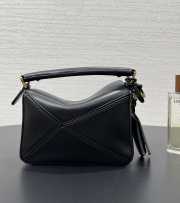 Uubags Loewe mini Featherlight Puzzle bag in black nappa lambskin 18x12.5x7.5cm - 4