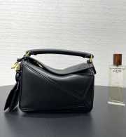 Uubags Loewe mini Featherlight Puzzle bag in black nappa lambskin 18x12.5x7.5cm - 2