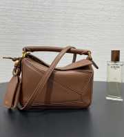 Uubags Loewe mini Featherlight Puzzle bag in brown nappa lambskin 18x12.5x7.5cm - 6