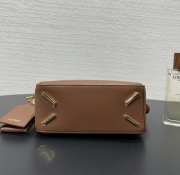 Uubags Loewe mini Featherlight Puzzle bag in brown nappa lambskin 18x12.5x7.5cm - 4