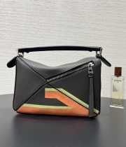Uubags Loewe Futurist Cat small Puzzle bag in dark taupe classic calfskin 24x16x10cm - 6