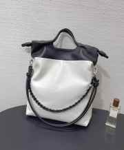 Uubags Loewe Flamenco purse tote in mellow nappa lambskin light ghost/black 38x29x9cm - 6