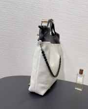 Uubags Loewe Flamenco purse tote in mellow nappa lambskin light ghost/black 38x29x9cm - 2