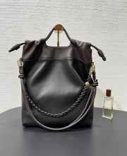 Uubags Loewe Flamenco purse tote in mellow nappa lambskin black/dark chestnut 38x29x9cm - 1