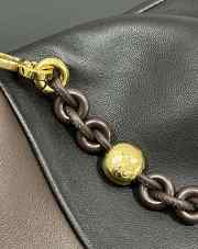 Uubags Loewe Flamenco purse tote in mellow nappa lambskin black/dark chestnut 38x29x9cm - 2