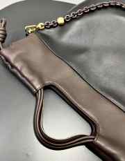 Uubags Loewe Flamenco purse tote in mellow nappa lambskin black/dark chestnut 38x29x9cm - 3