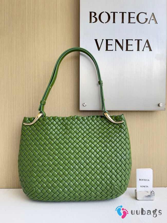 Uubags Bottega Veneta Intrecciato Small Clicker Bag In Green 36x12x30cm - 1