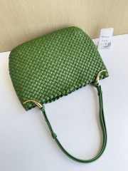 Uubags Bottega Veneta Intrecciato Small Clicker Bag In Green 36x12x30cm - 2