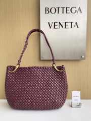 Uubags Bottega Veneta Intrecciato Small Clicker Bag In Burgundy 36x12x30cm - 1