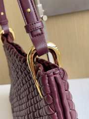 Uubags Bottega Veneta Intrecciato Small Clicker Bag In Burgundy 36x12x30cm - 3