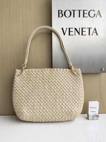 Uubags Bottega Veneta Intrecciato Small Clicker Bag In Light Beige 36x12x30cm