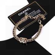 Uubags Chanel Double C Crystal Chain Bracelet in Gold - 2