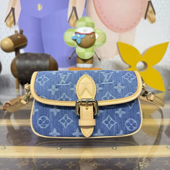 Uubags Louis Vuitton M27700 Diane Nano Bag Blue Denim Fabric 19x10.5x6cm
