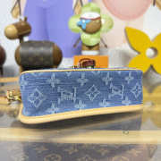 Uubags Louis Vuitton M27700 Diane Nano Bag Blue Denim Fabric 19x10.5x6cm - 6