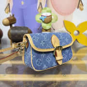 Uubags Louis Vuitton M27700 Diane Nano Bag Blue Denim Fabric 19x10.5x6cm - 5