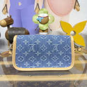 Uubags Louis Vuitton M27700 Diane Nano Bag Blue Denim Fabric 19x10.5x6cm - 4