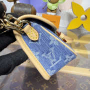 Uubags Louis Vuitton M27700 Diane Nano Bag Blue Denim Fabric 19x10.5x6cm - 3
