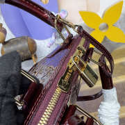 Uubags Louis Vuitton M13169 Alma BB Bag In Burgundy Varnished Epi Cowhide Leather 23,5x17,5x11,5cm - 3