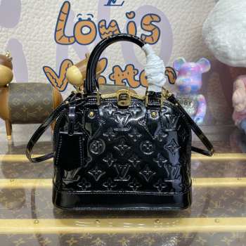 Uubags Louis Vuitton M13169 Alma BB Bag In Black Varnished Epi Cowhide Leather 23,5x17,5x11,5cm