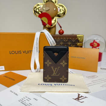 Uubags Louis Vuitton M13185 Porte-Carte Magnet Card Holder Black/Brown 6.5x9.5x0.5cm